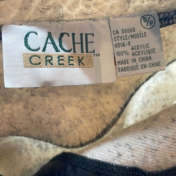 CACHE creek neutral fuzzy Sherpa like jacket pullover oatmeal cottage relaxed sm - Picture 5 of 10